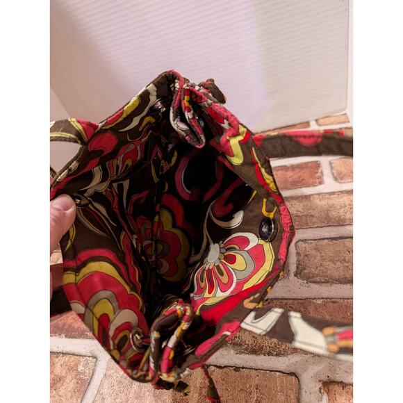 Vera Bradley Sherry Small Handbag Retired Puccini Floral Pattern Quilted Brown - Picture 5 of 7